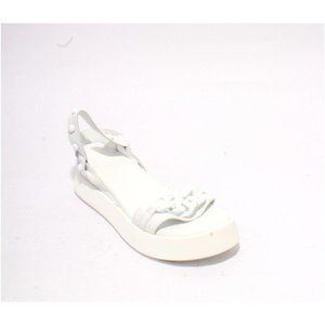 WOz 2576a White Leather Studded Summer Platform Sandals Shoes